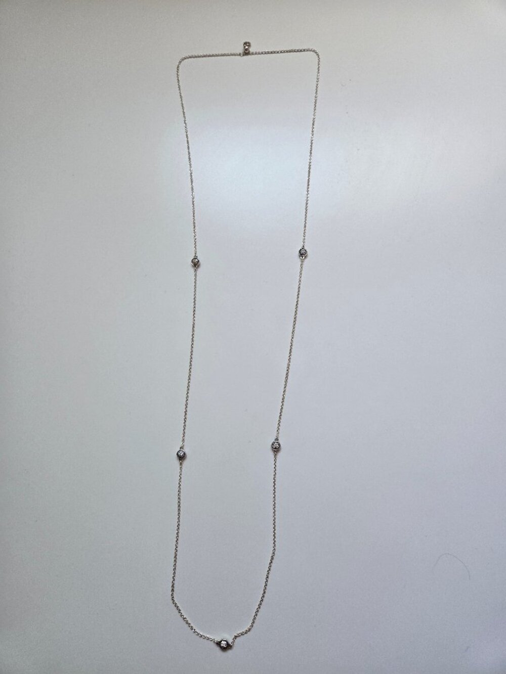Pandora silver cubic zirconia necklace